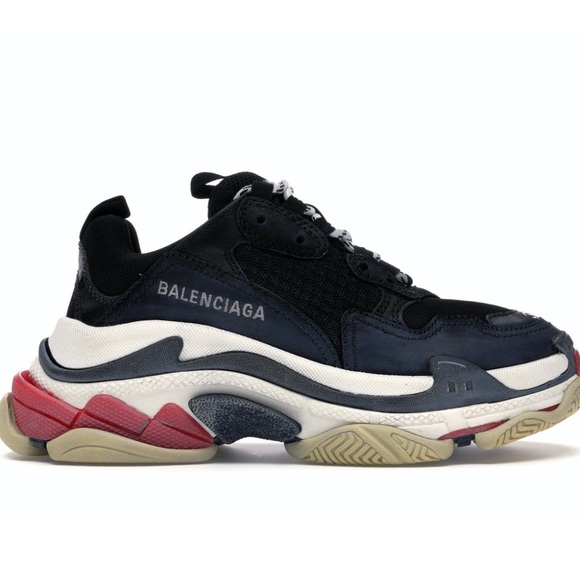 balenciaga shoes red and white